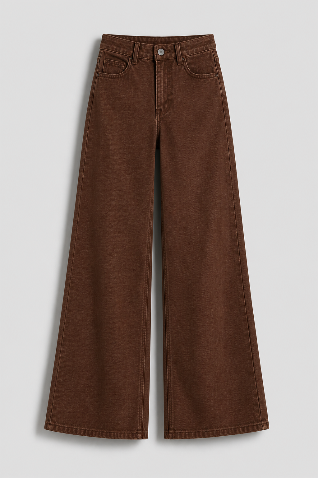 Straight Fit Brown Jeans For Women