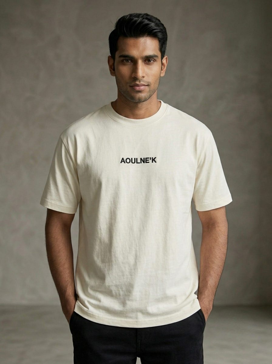 Aoulne’k Men’s Solid Regular Fit T-Shirt