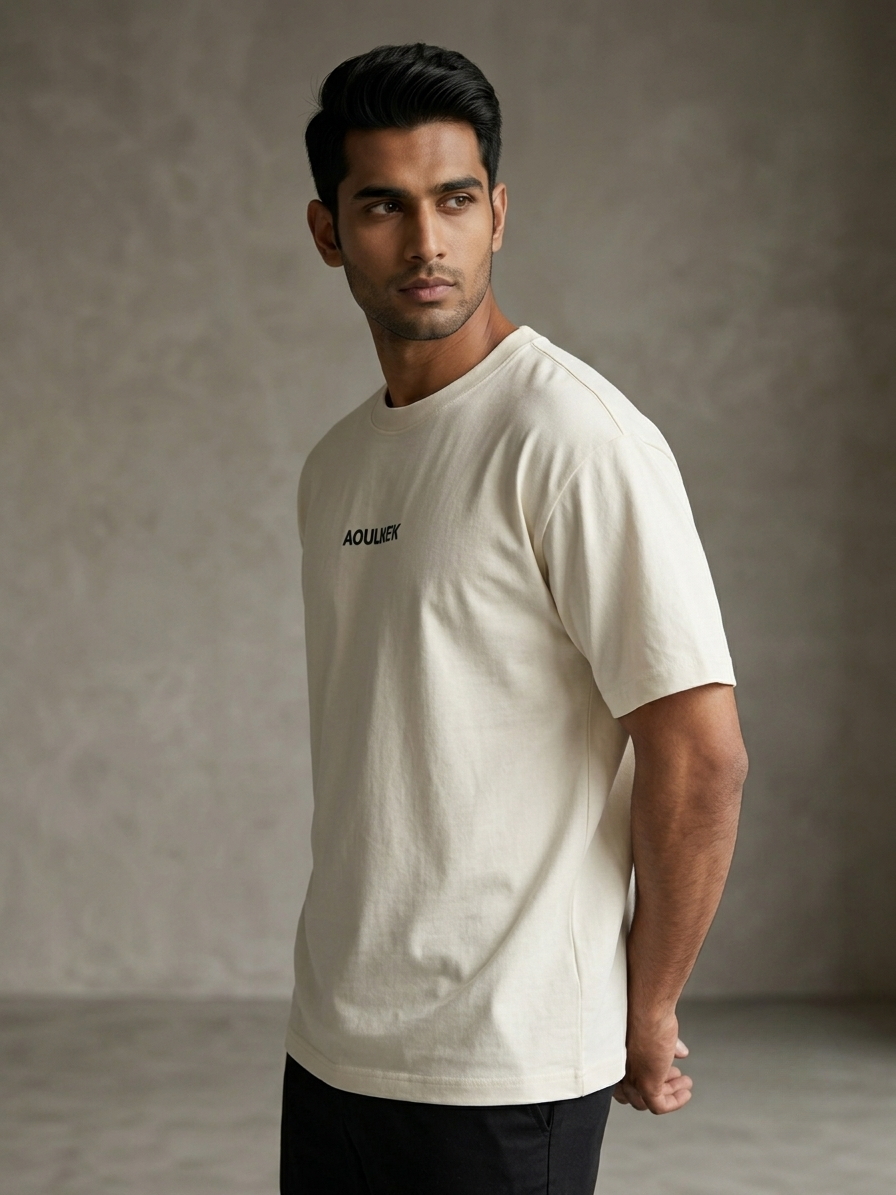 Aoulne’k Men’s Solid Regular Fit T-Shirt