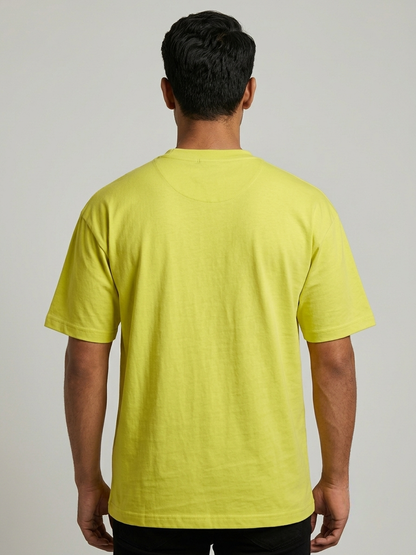 Miami Lime Oversized T-Shirt for Men – 100% Cotton Blend | Aoulne’k
