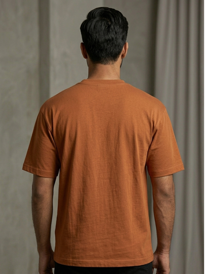 Men's Rust 'Miami' White Graphic Relaxed Fit 100% Cotton T-Shirt