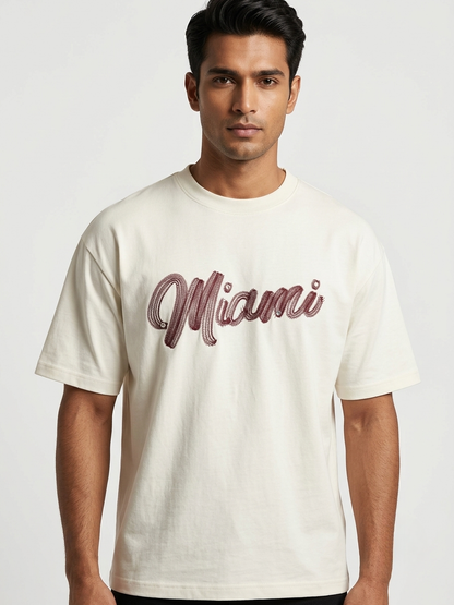 Men's Off-White 'Miami' Graphic Relaxed Fit 100% Cotton T-Shirt