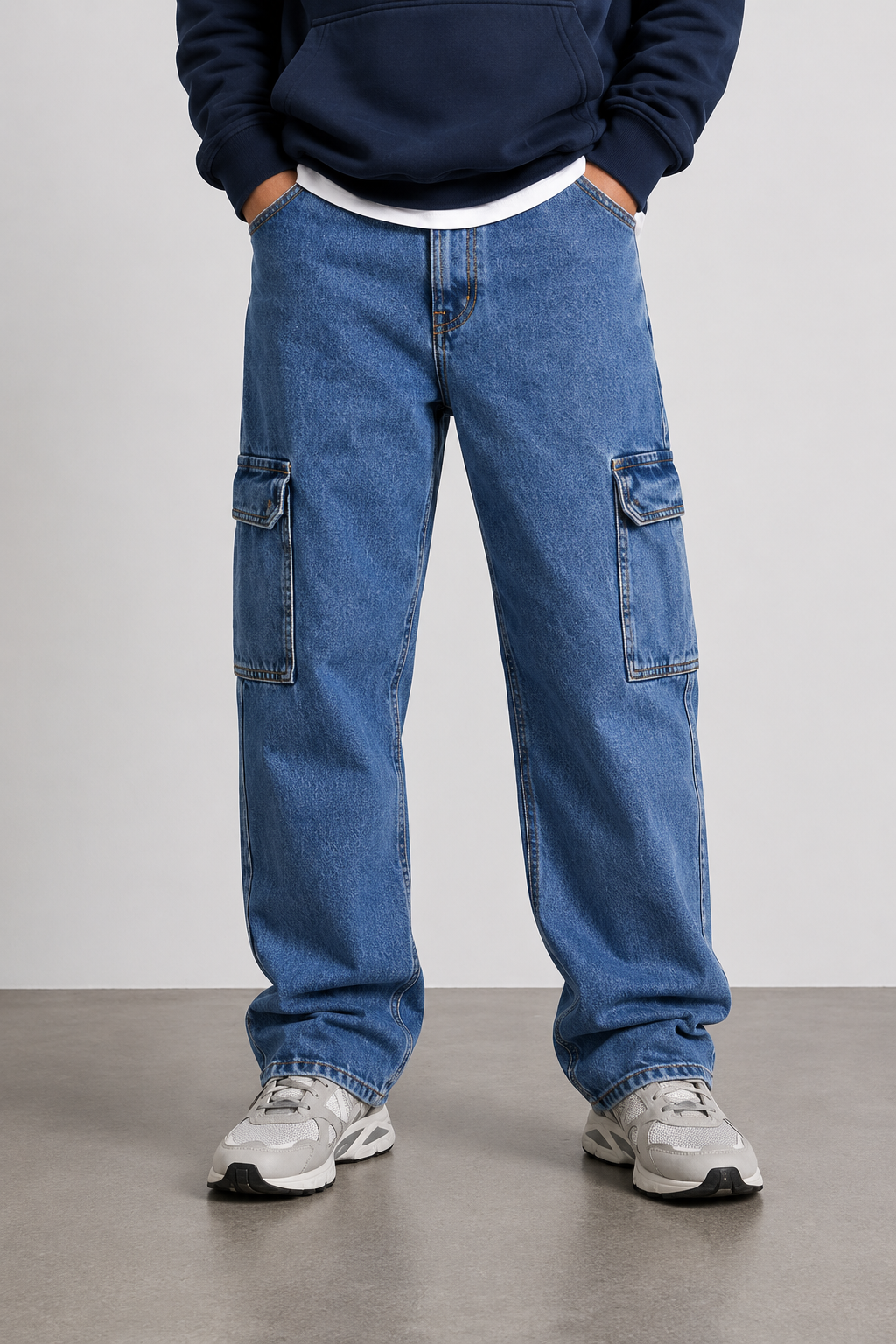 6 Pocket Men's Blue Jeans