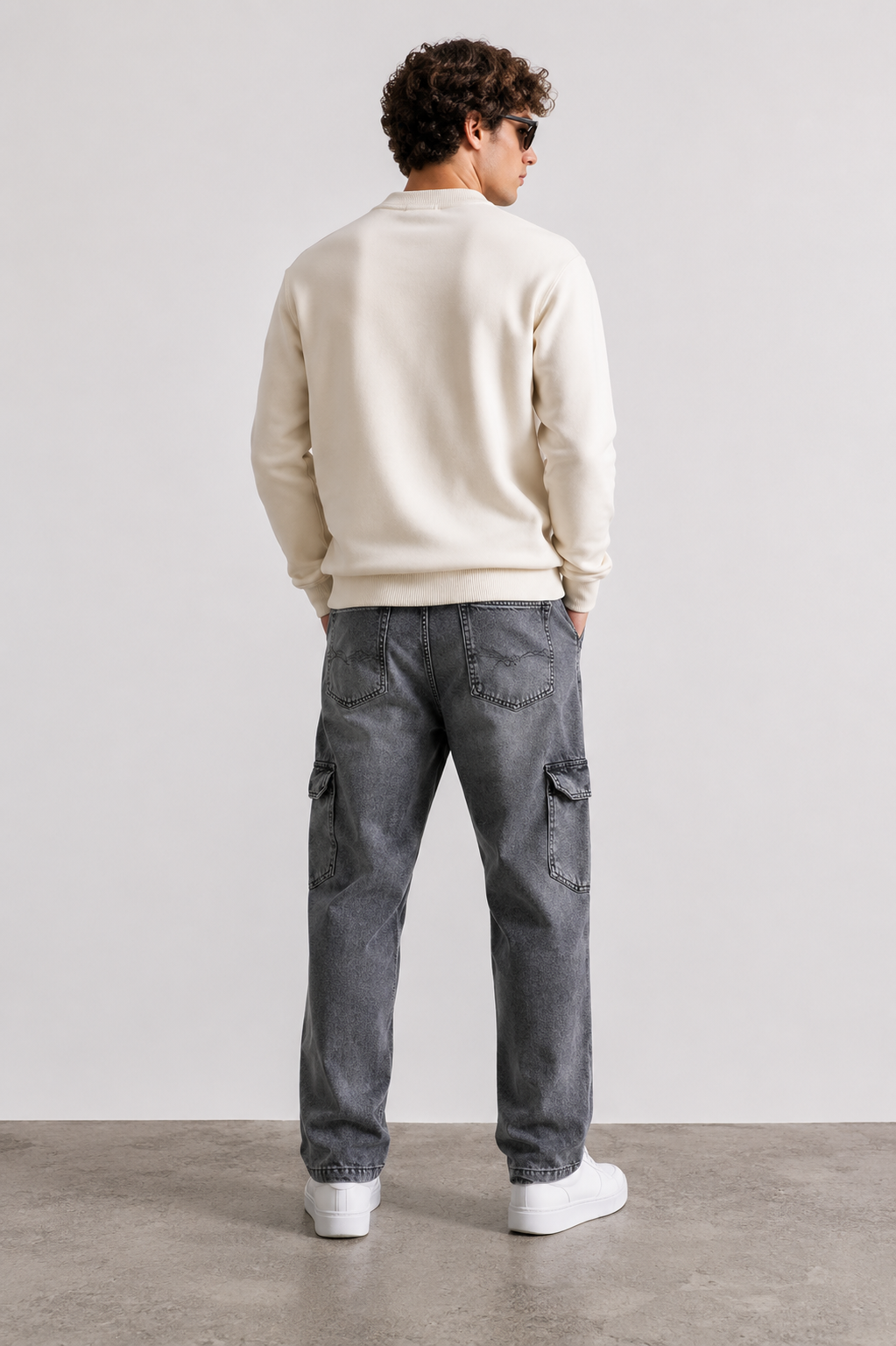 Men’s 6 Pocket Cargo Jeans Grey