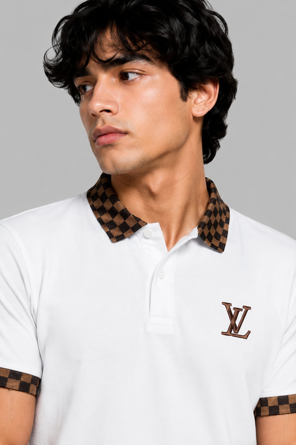Men's Premium White Matty Polo T-Shirt