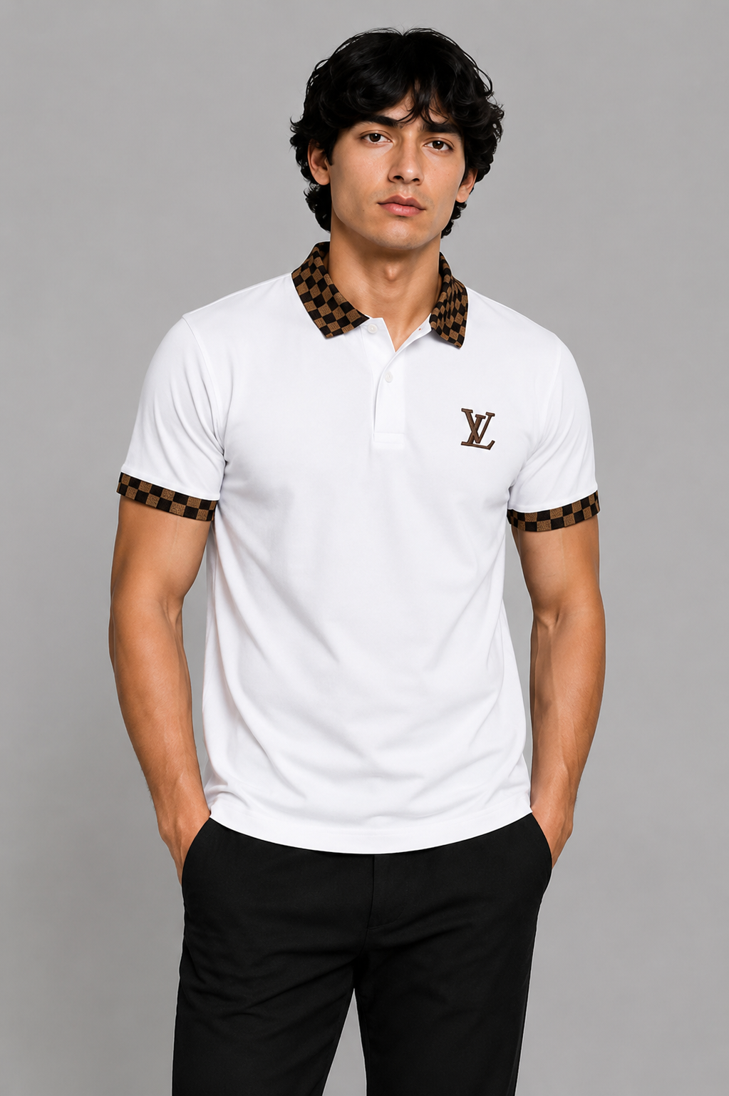 Men's Premium White Matty Polo T-Shirt