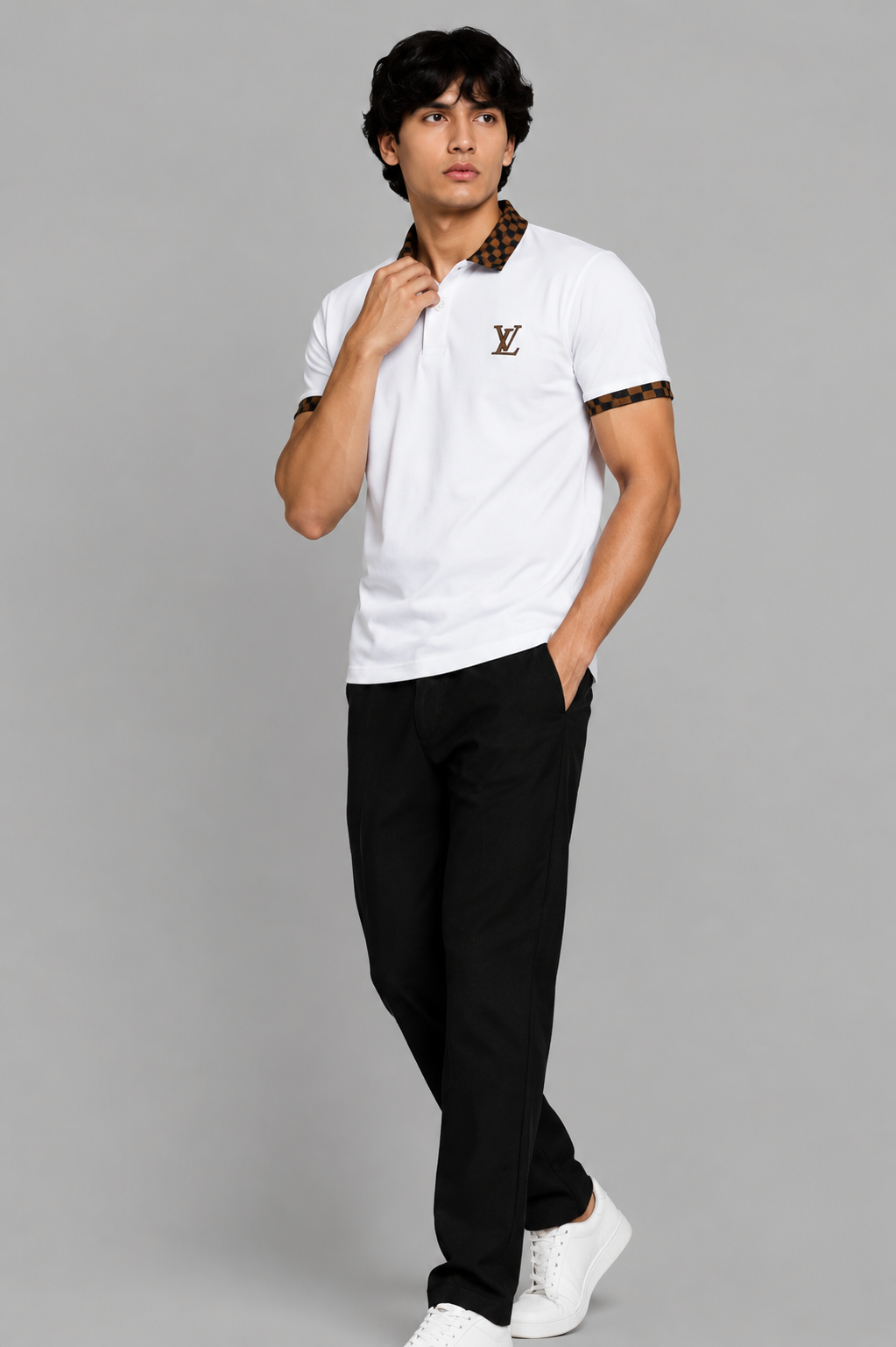 Men's Premium White Matty Polo T-Shirt
