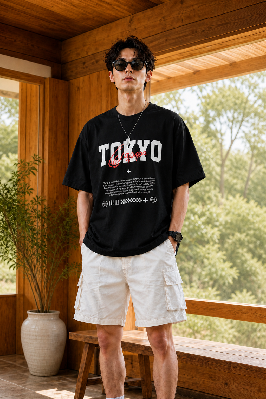 Men’s Premium Oversized Printed T-Shirt | Casual Tokyo Design