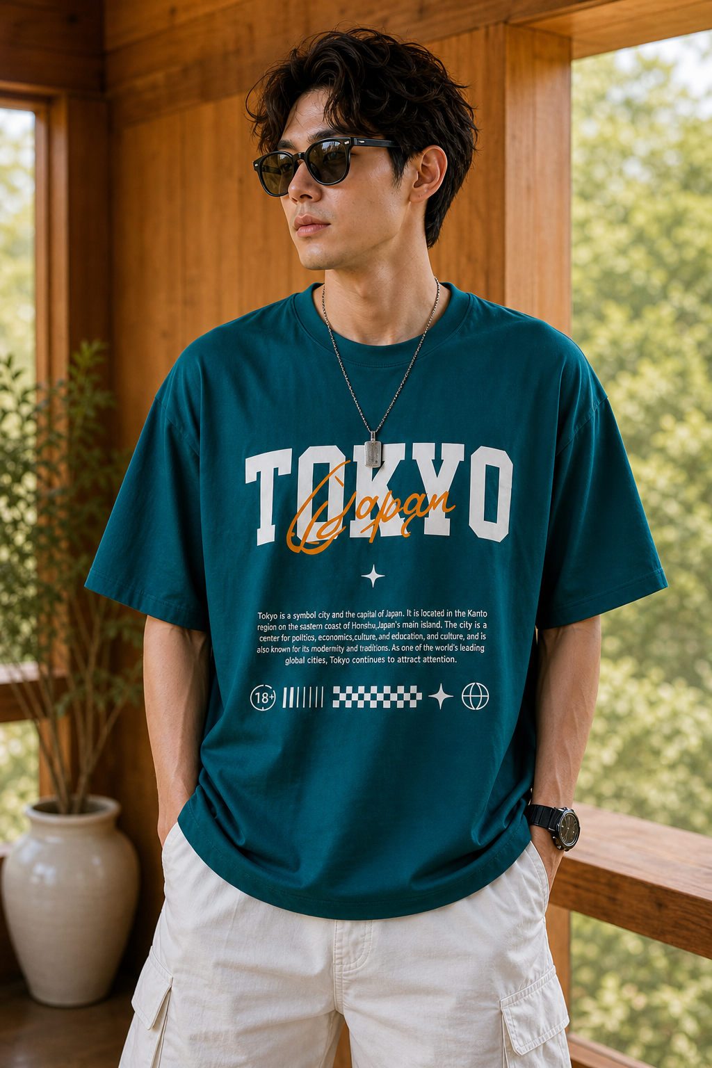 Men’s Premium Oversized Printed T-Shirt | Casual Tokyo Design
