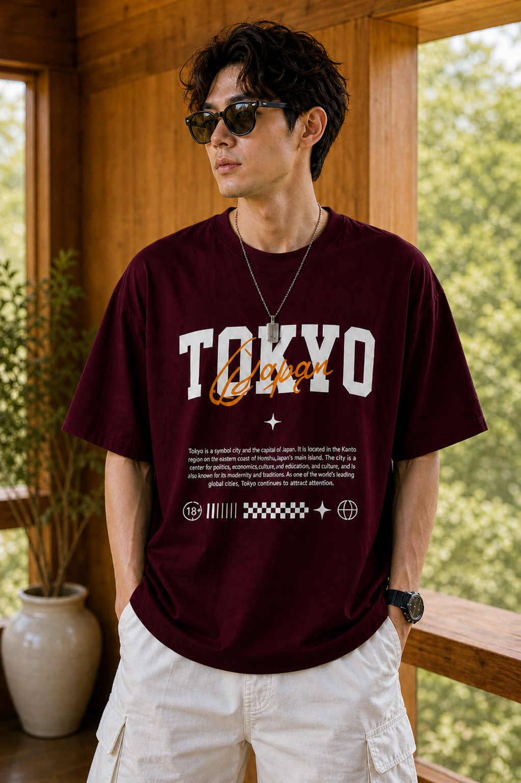 Men’s Premium Oversized Printed T-Shirt | Casual Tokyo Design