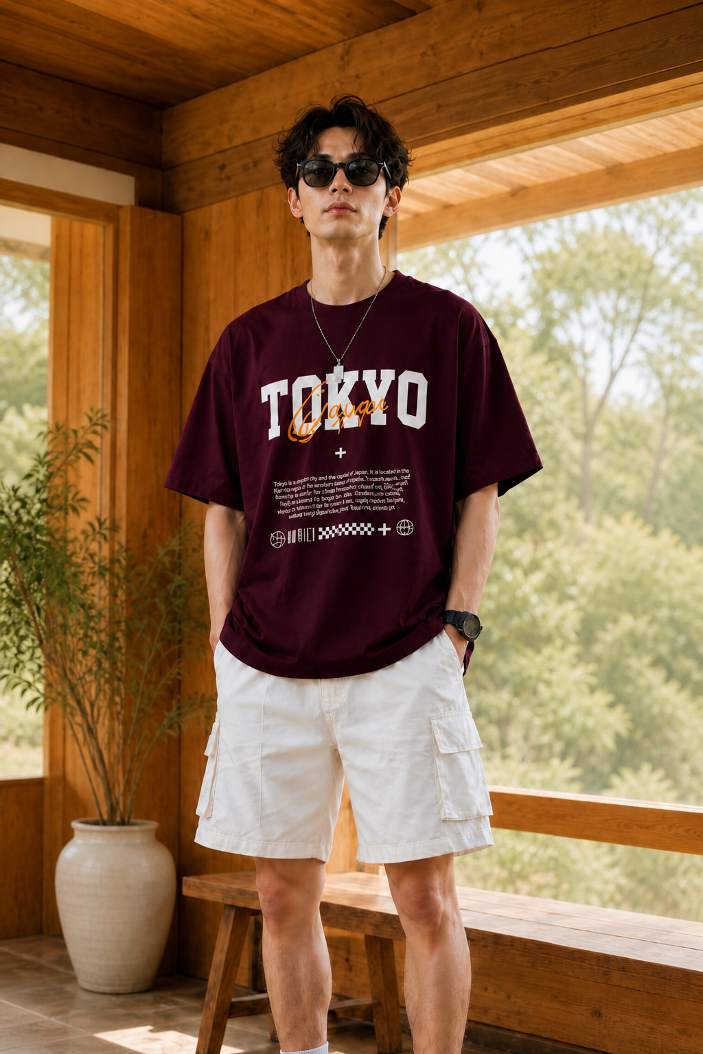 Men’s Premium Oversized Printed T-Shirt | Casual Tokyo Design