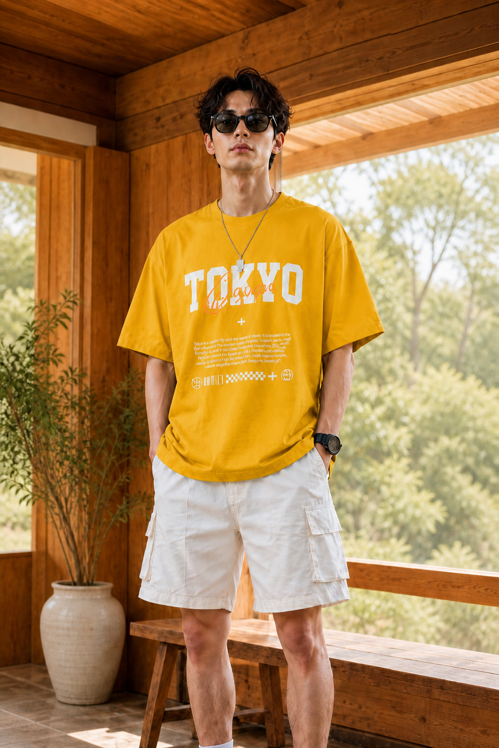 Men’s Premium Oversized Printed T-Shirt | Casual Tokyo Design