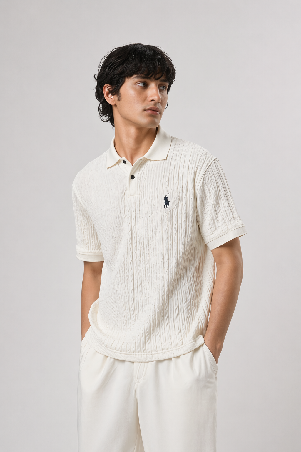 Men’s Luxury Textured Polo