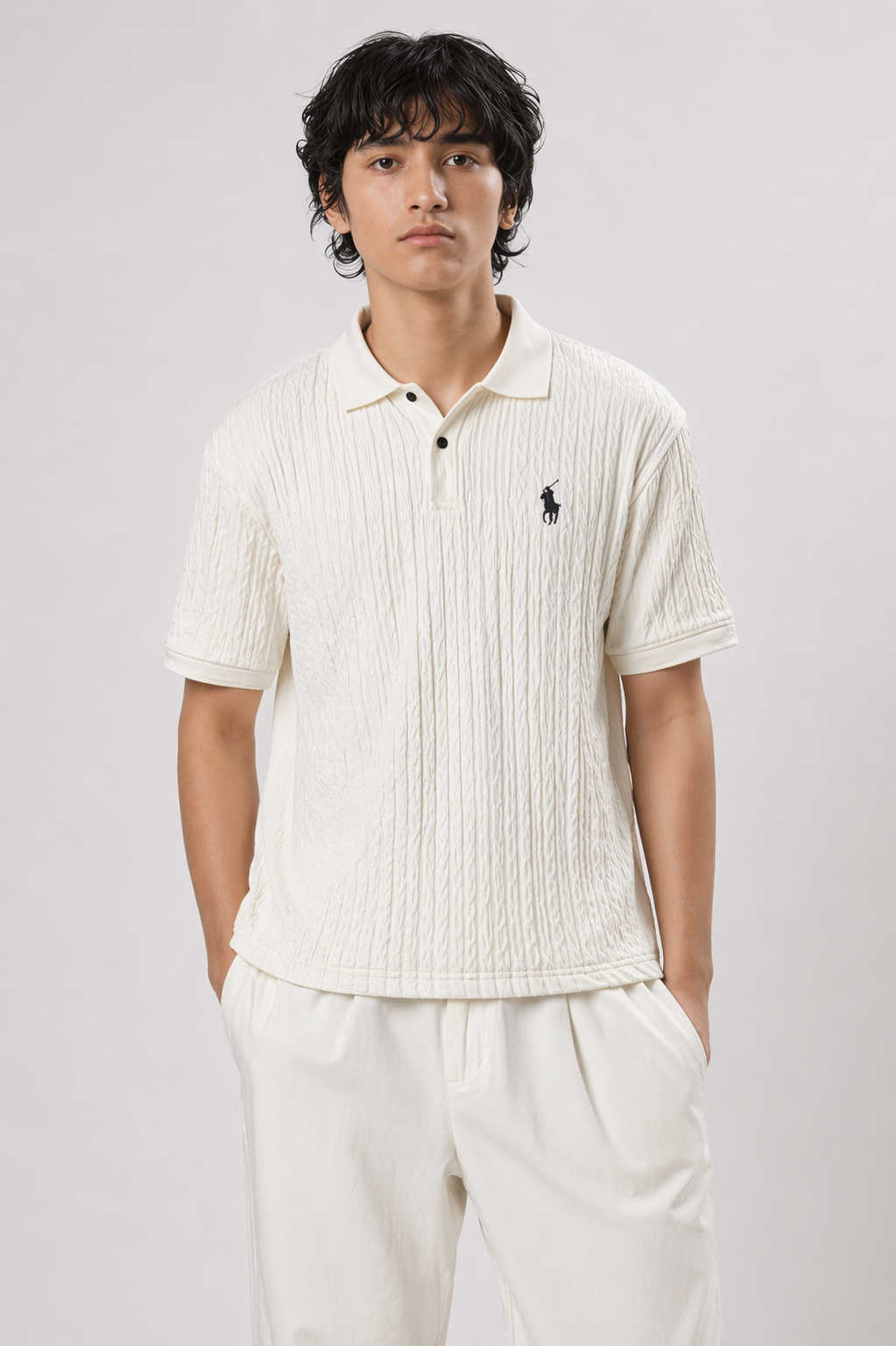 Men’s Luxury Textured Polo