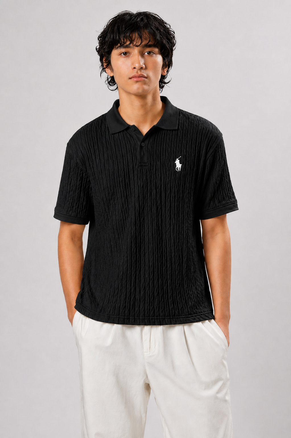 Men’s Luxury Textured Polo