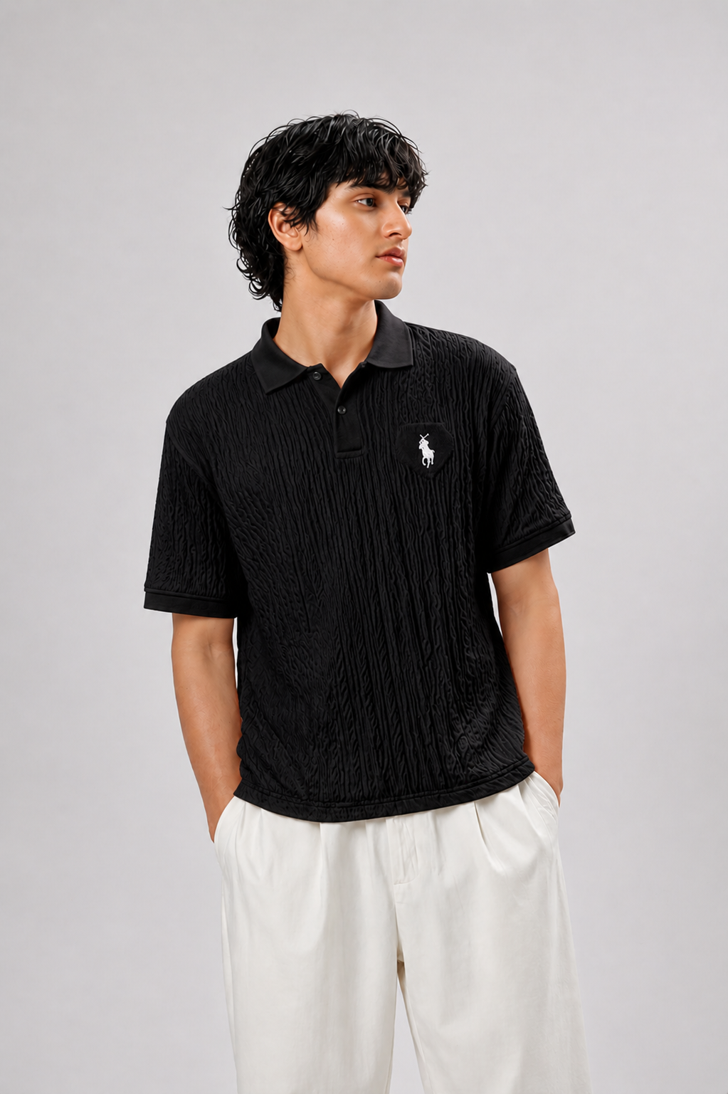 Men’s Luxury Textured Polo