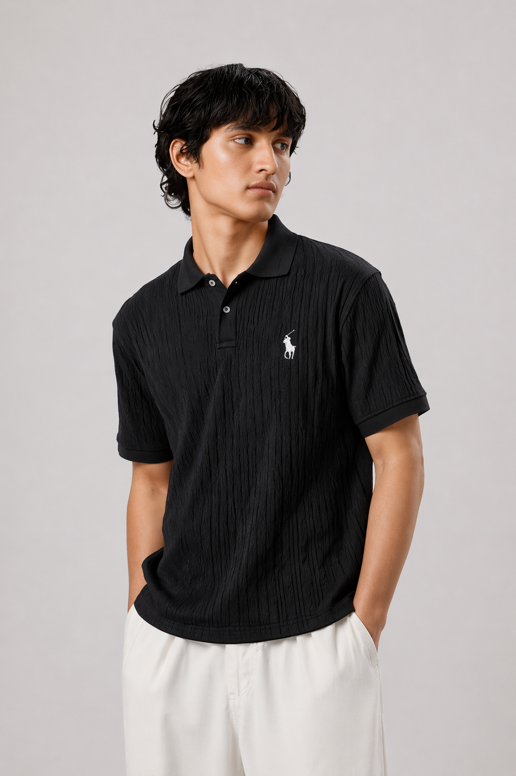 Men’s Luxury Textured Polo
