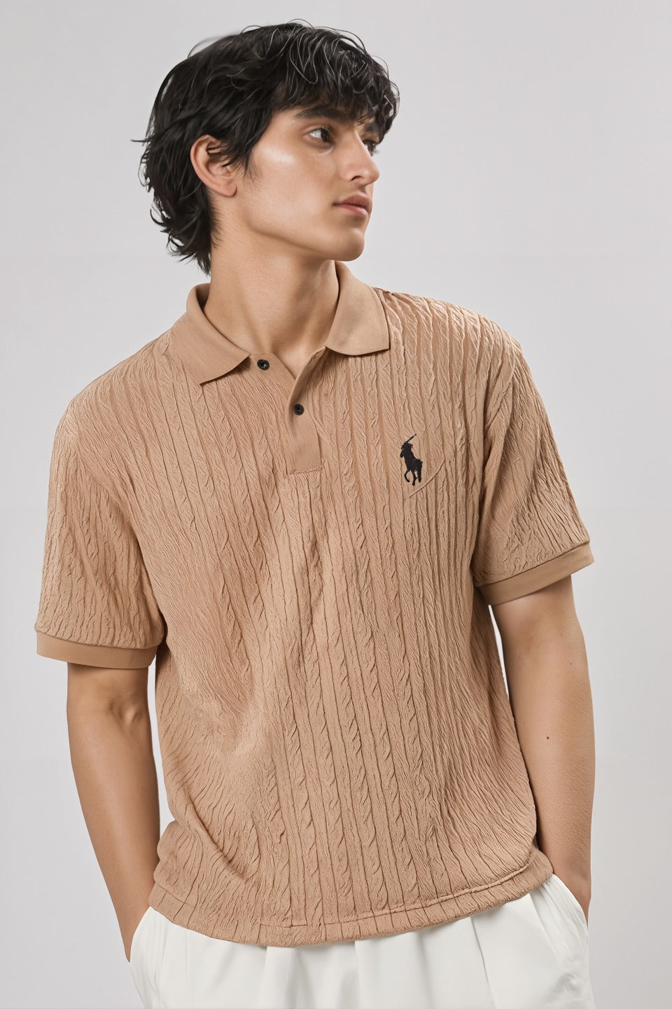 Men’s Luxury Textured Polo
