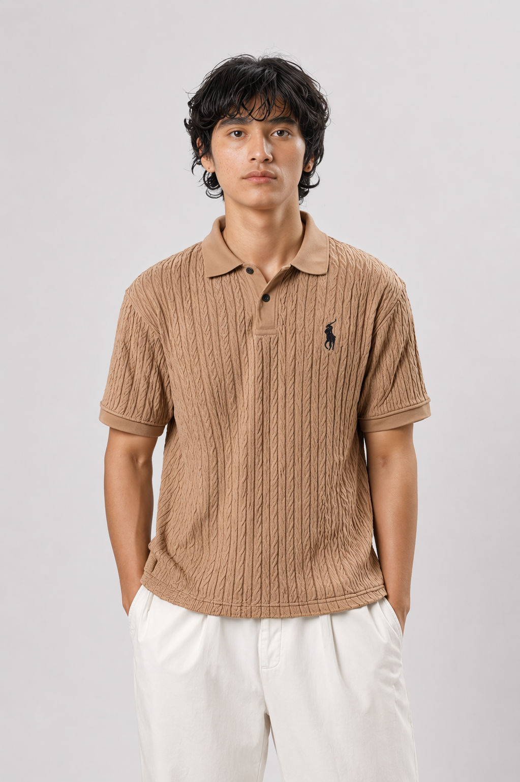 Men’s Luxury Textured Polo