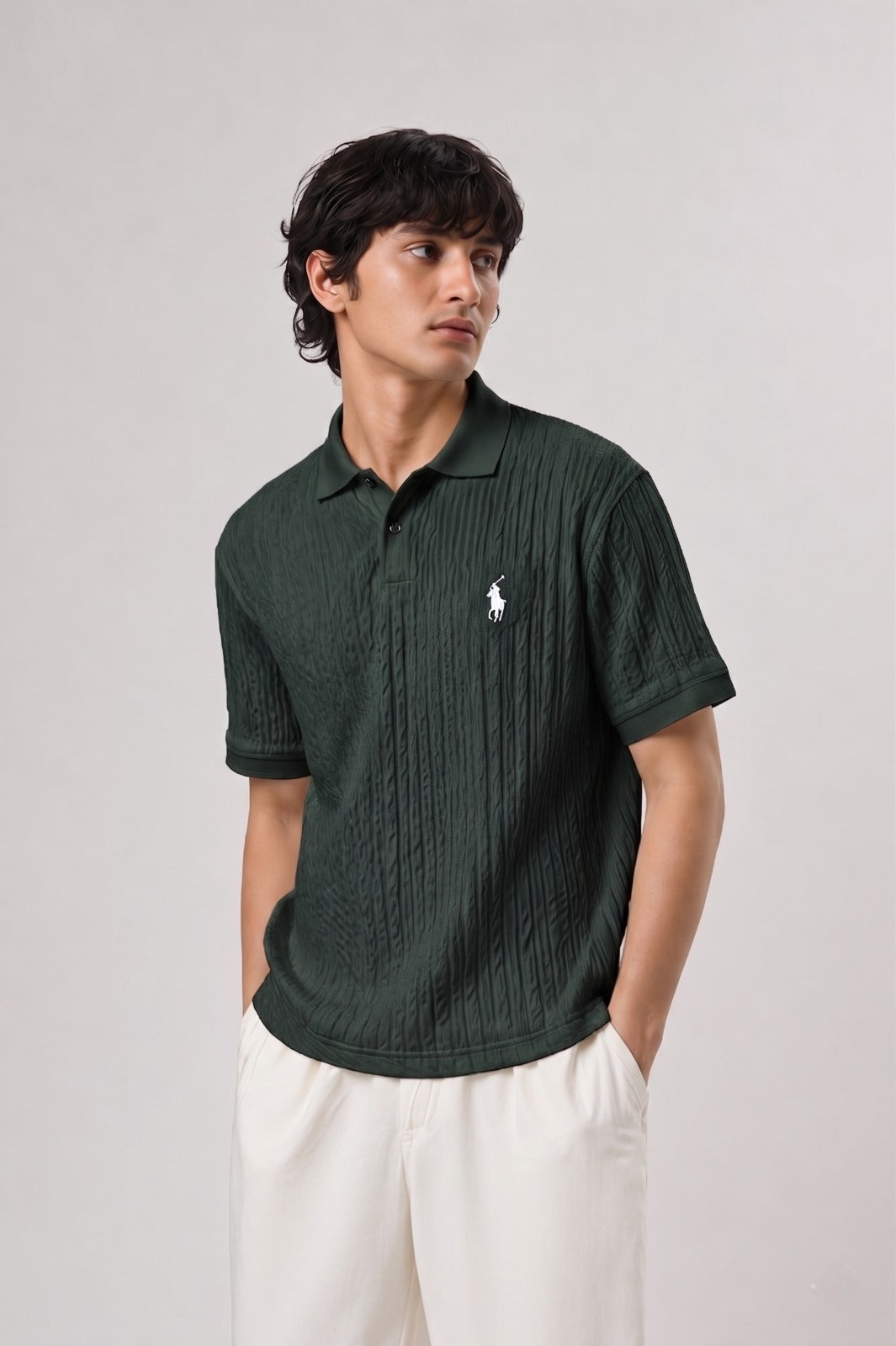 Men’s Luxury Textured Polo