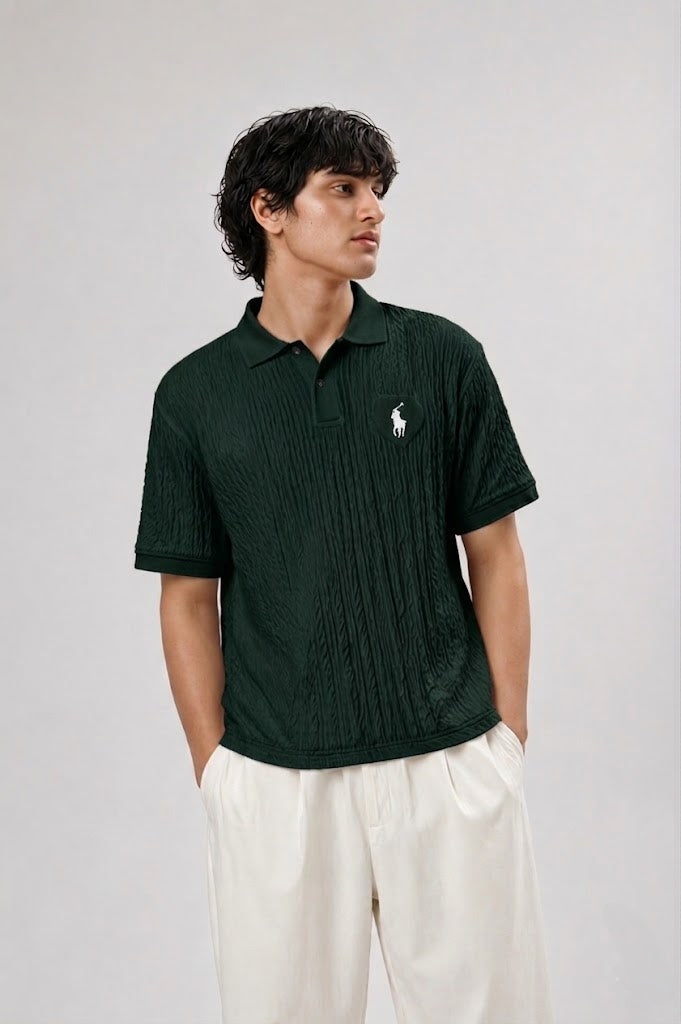 Men’s Luxury Textured Polo