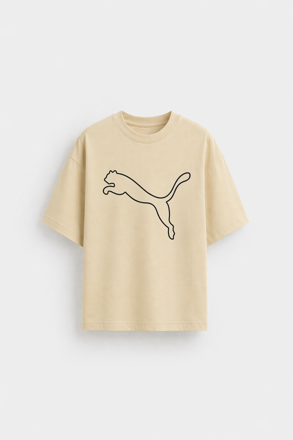 Men’s Classic Oversized T-Shirt with Front Logo Print