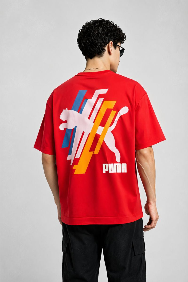 Men’s Classic Oversized T-Shirt with Front Logo Print