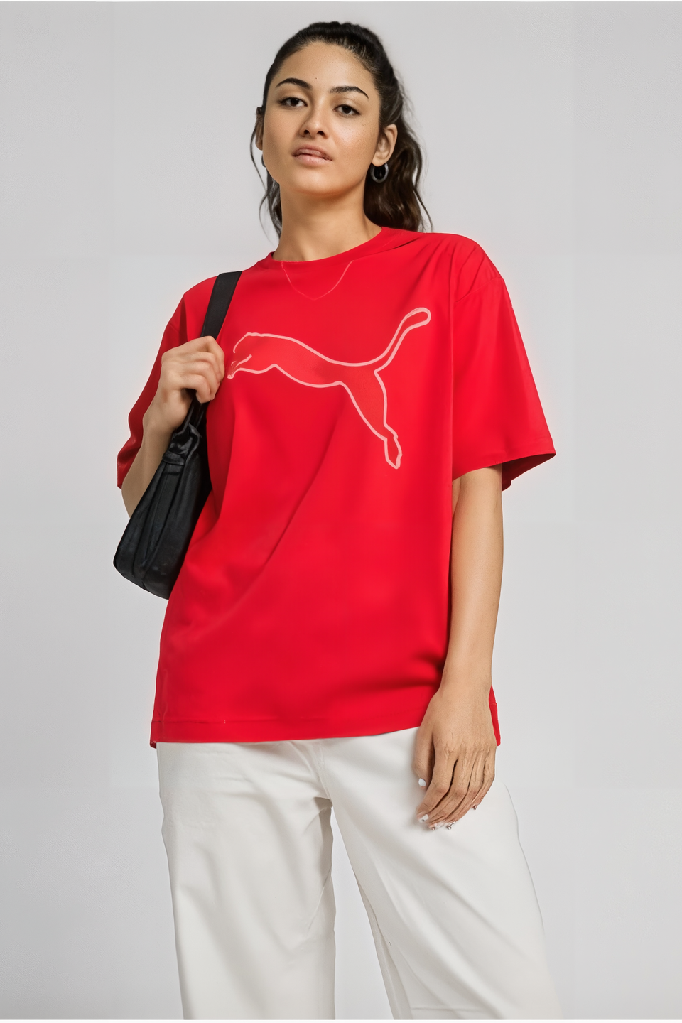 Men’s Classic Oversized T-Shirt with Front Logo Print