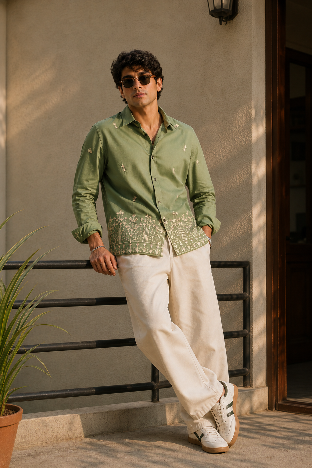 Men's Royal Thread Embroidered Shirt