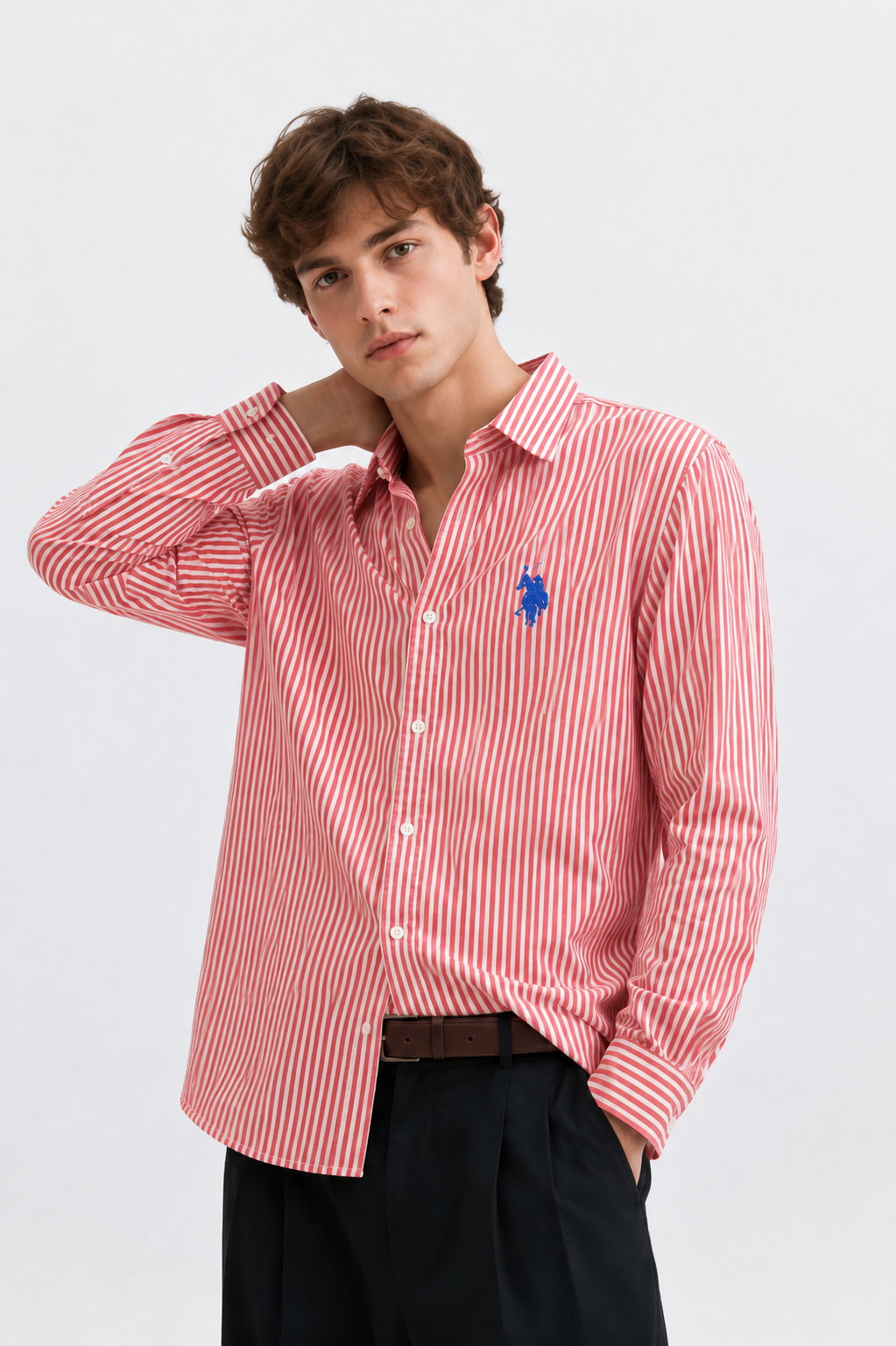 Men's Stripe Statement Red Shirt