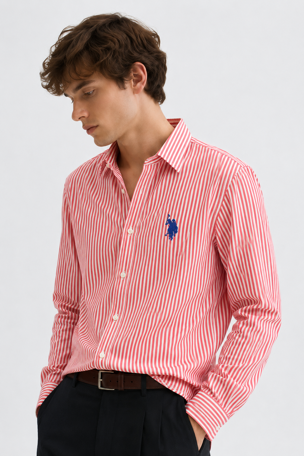 Men's Stripe Statement Red Shirt