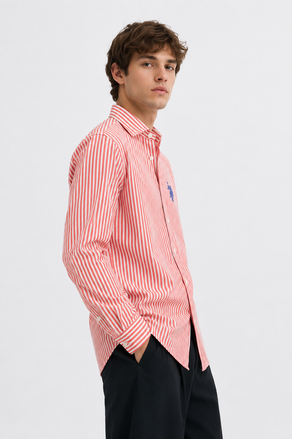 Men's Stripe Statement Red Shirt