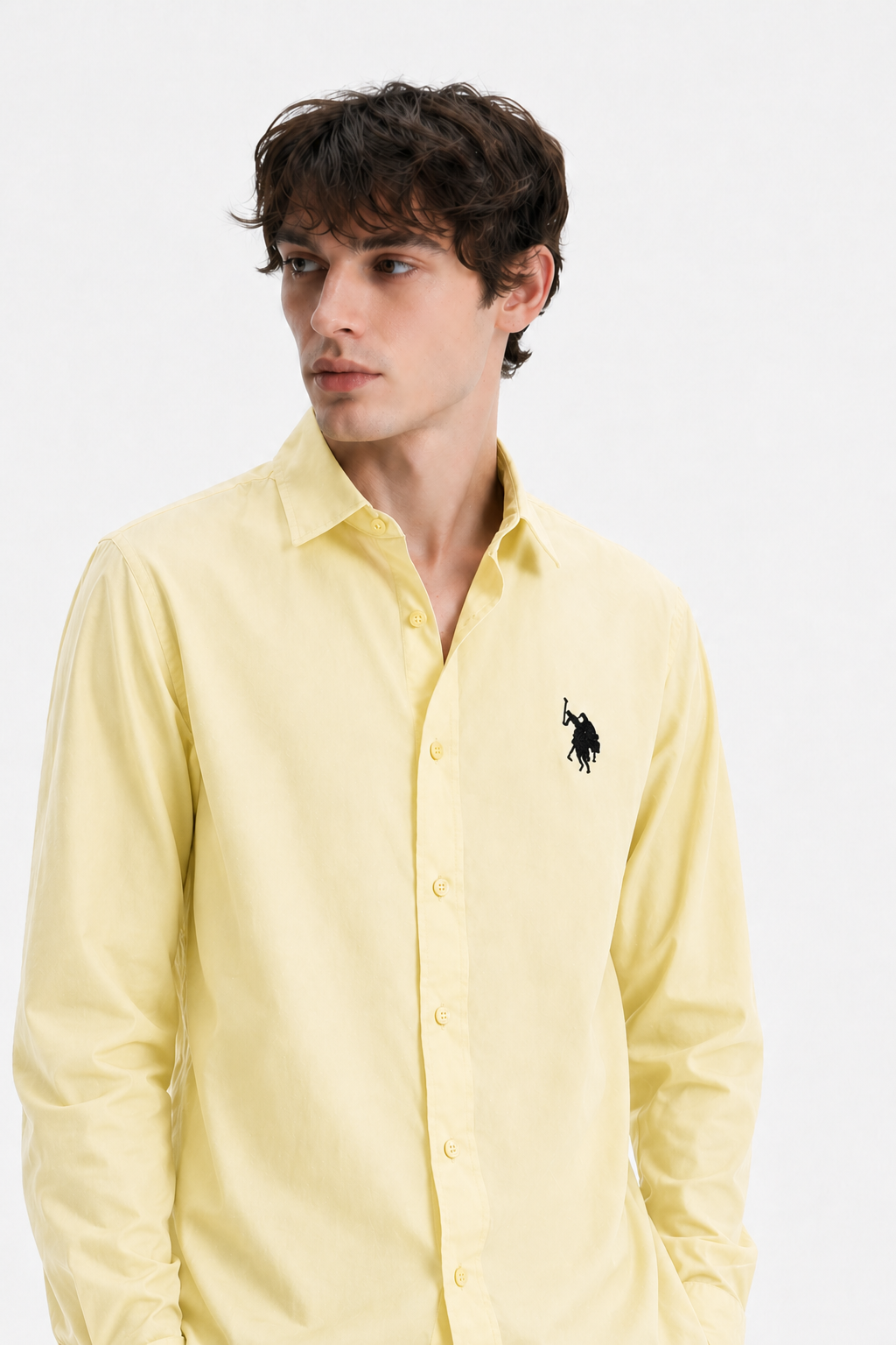 Men’s Premium Yellow Solid Casual Shirt