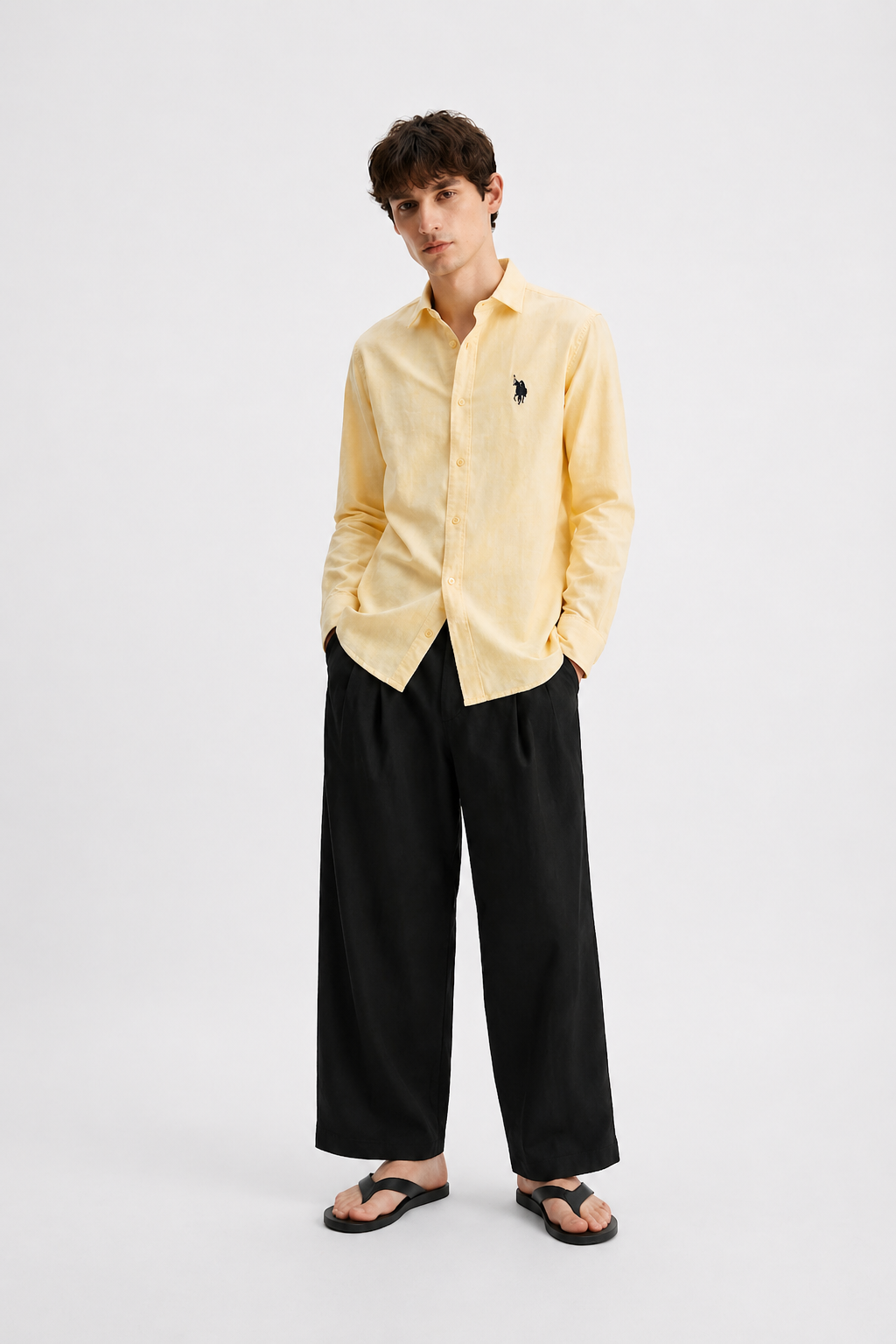 Men’s Premium Yellow Solid Casual Shirt