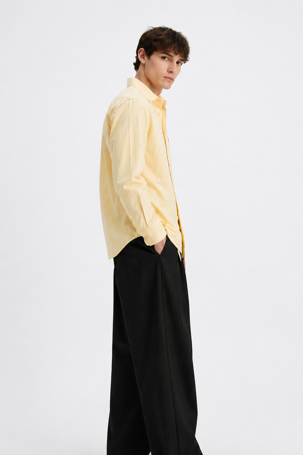 Men’s Premium Yellow Solid Casual Shirt