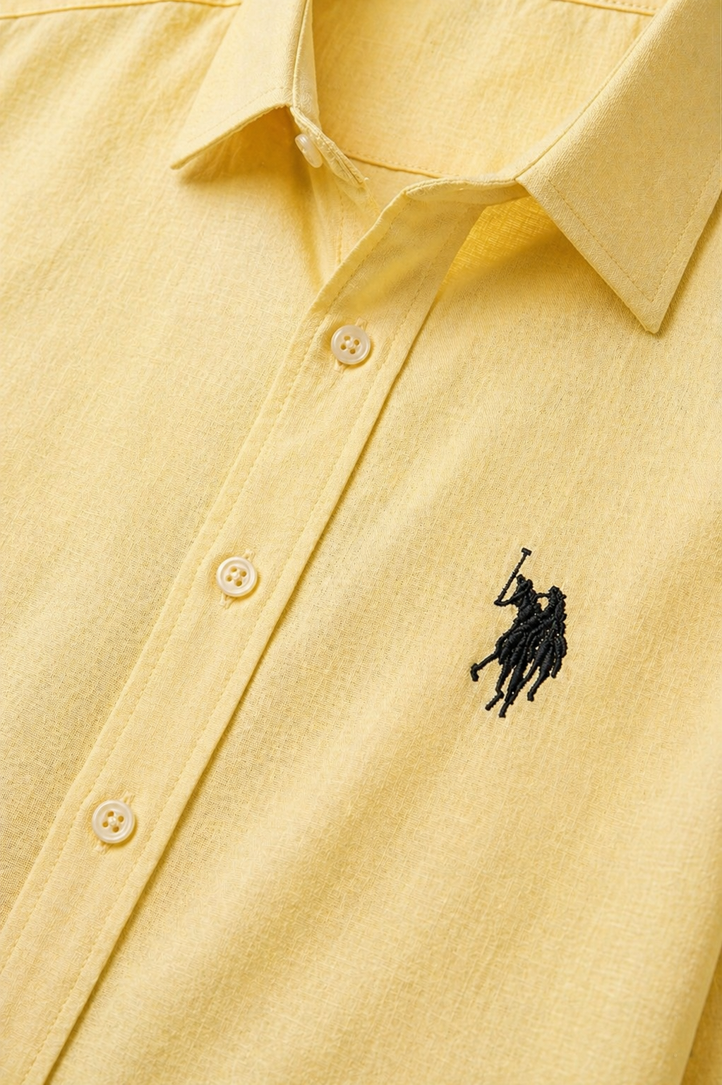Men’s Premium Yellow Solid Casual Shirt