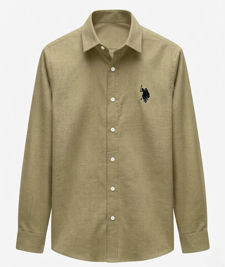Men’s Premium Yellow Solid Casual Shirt