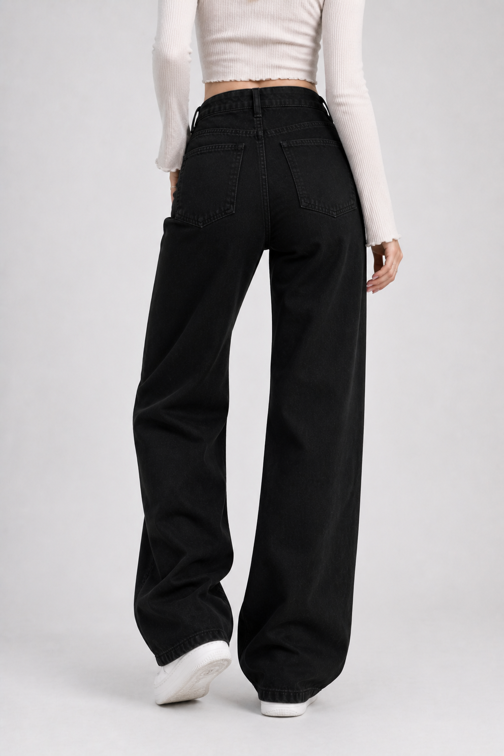 Luxe Flow Black Denim For Women