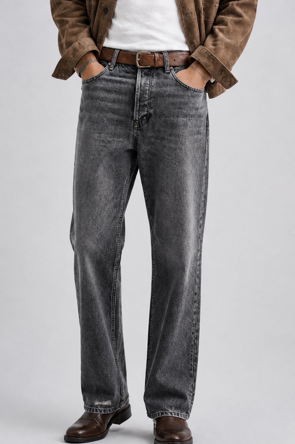 Men's Relaxed Fit Washed Denim Jeans – Premium Everyday Essential