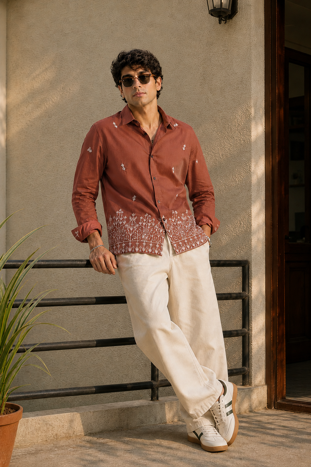 Men's Royal Thread Embroidered Shirt